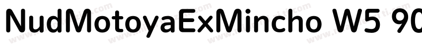NudMotoyaExMincho W5 90ms RKSJ Htt字体转换
